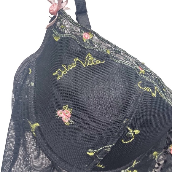 90s Rampage Embroidered Corset Bustier Top - Picture 4 of 9